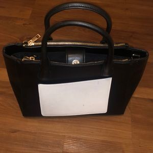 Black and white purse